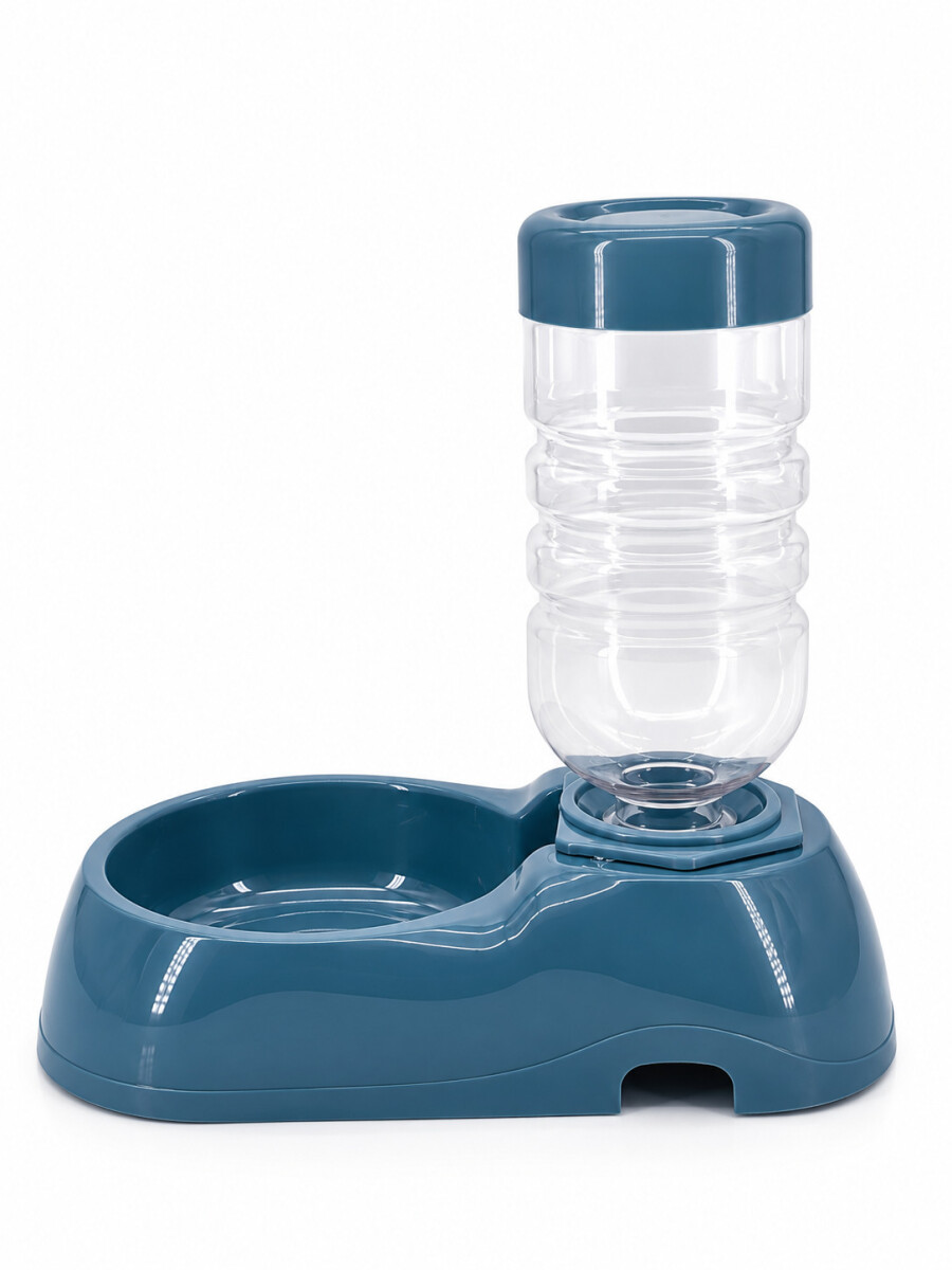 BEBEDERO CON BOTELLA 500 ML - AZUL. 