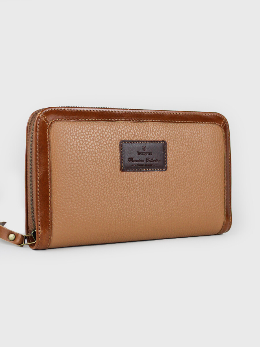 Billetera Marco con Cierre - Beige 