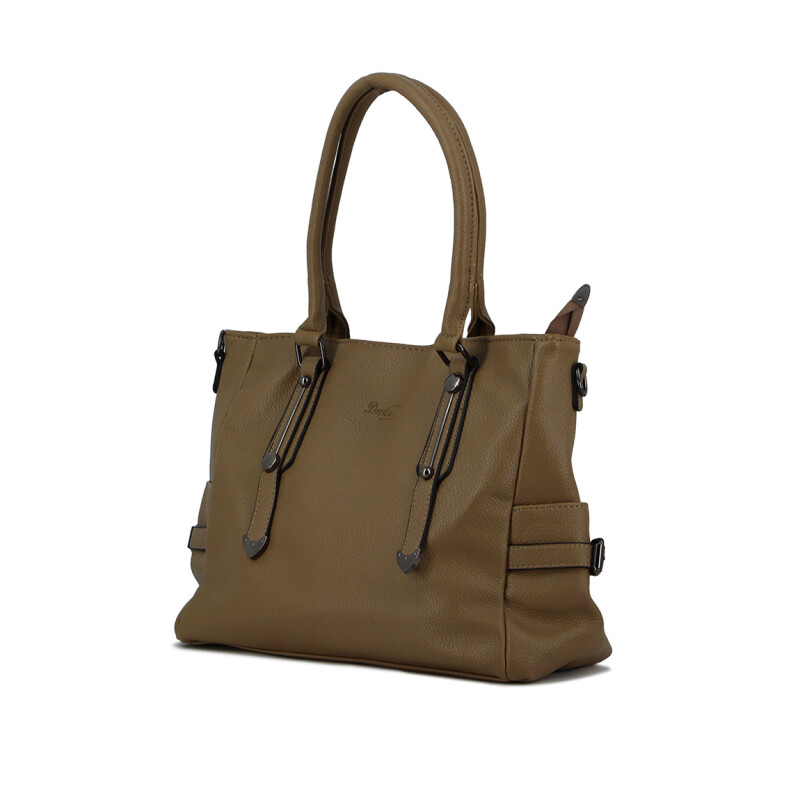 Darkness Cartera C/correa Larga Y Corta Marron Claro