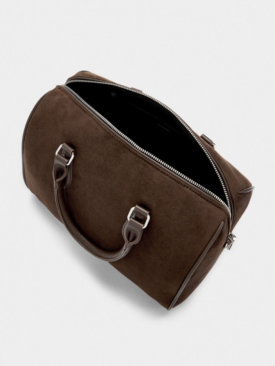 Bolso Tote Con Efecto Piel M marron