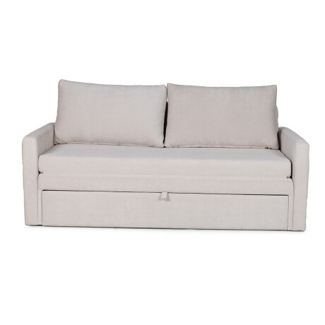 Sofá Cama Wey - Tela Microfibra Kruger 02-152 (Beige)