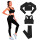 Conjunto Deportivo Dama X3 Piezas Calza Top Yoga Gym Negro