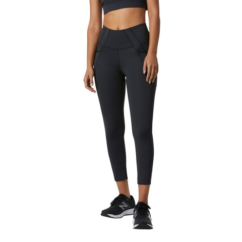 Pantalon New Balance de dama - SHAPE SHIELD 7/8 - WP21112BK BLACK