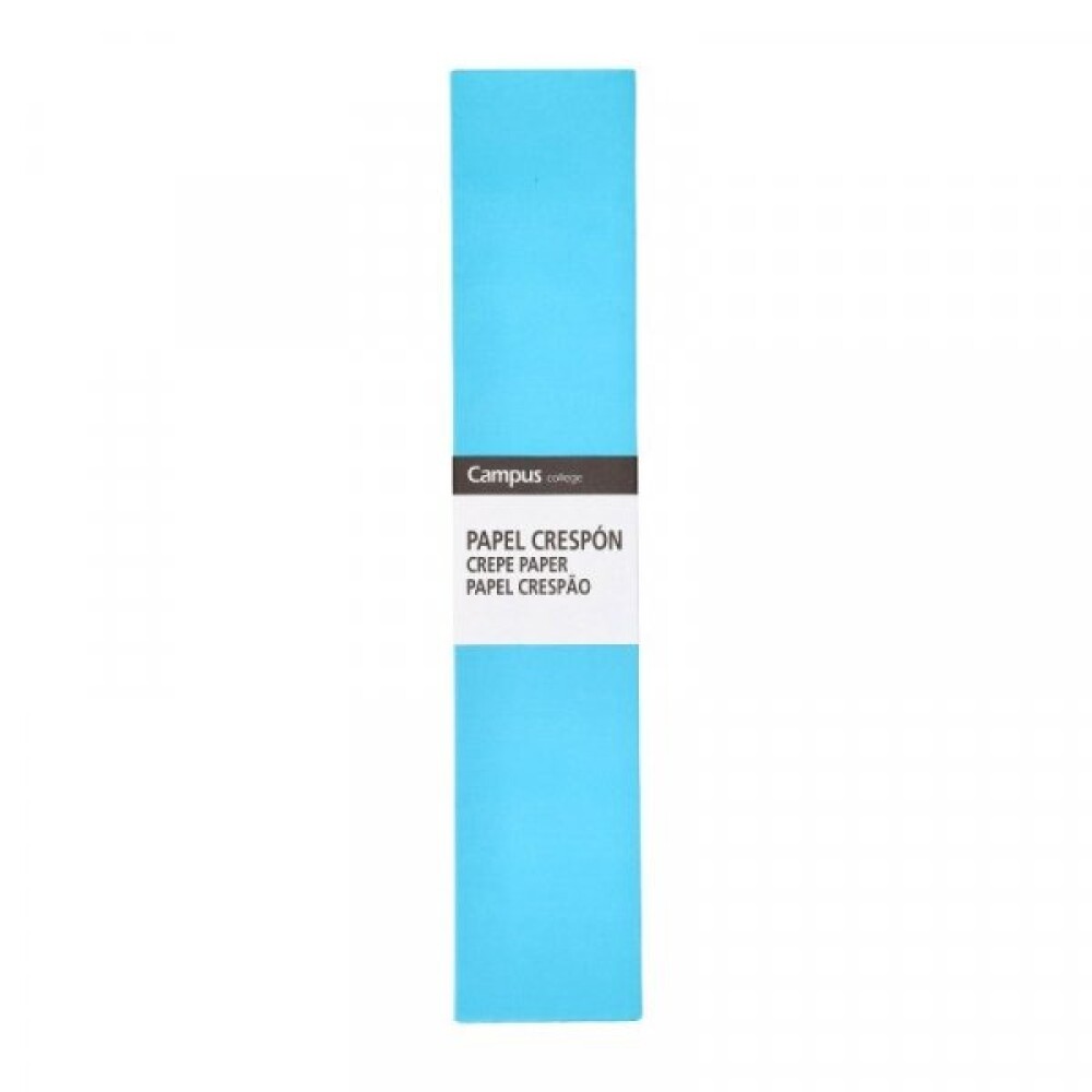 Papel Crepé Campus Celeste 50Cm x2M 20 Grs #Papel Crepé Campus Celeste 50Cm X 2M 20 Grs