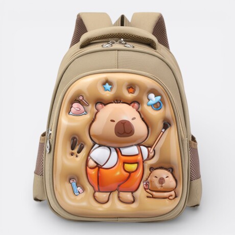 Mochila Capibara Labubu Preescolar 3d Relieve Capibara mood