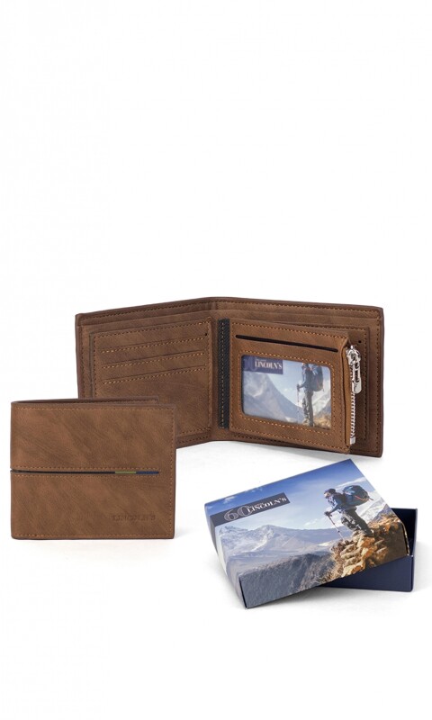BILLETERA HOMBRE VAN GOGH MARRON CLARO C/ GUARDA NEGRO