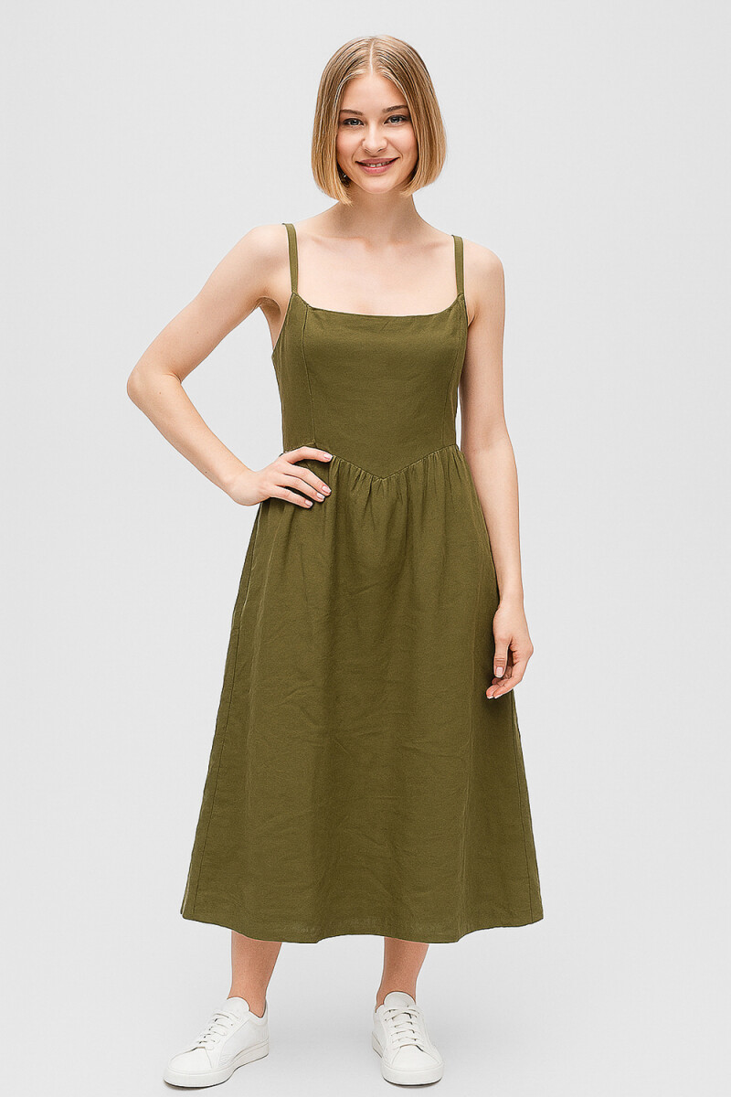 Vestido Mikra - Verde Oliva 
