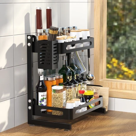 Organizador Multiuso Condimentos y Accesorios de Cocina 2 Niveles Organizador Multiuso Condimentos y Accesorios de Cocina 2 Niveles