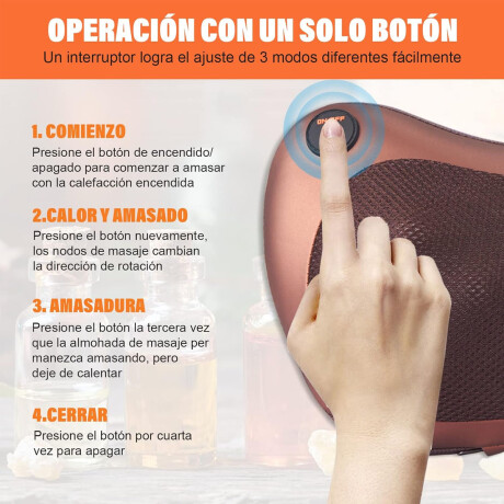 Masajeador Masajes Eléctrico Almohada Auto O Hogar Marrón