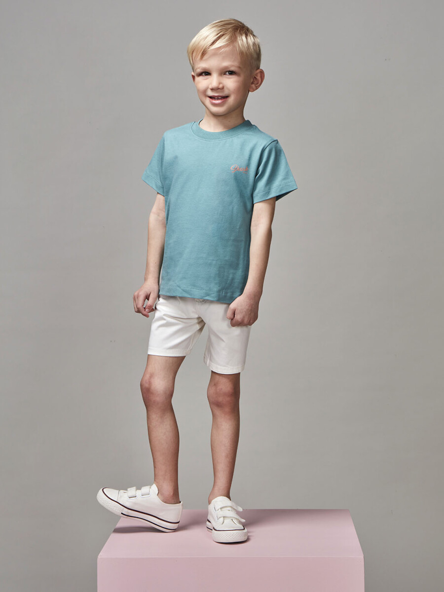 Camiseta Print Tiburon Azul Claro