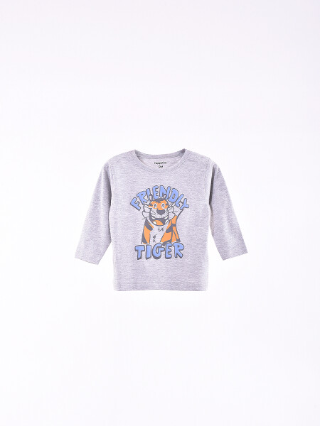 REMERA GALO GRIS MELANGE C