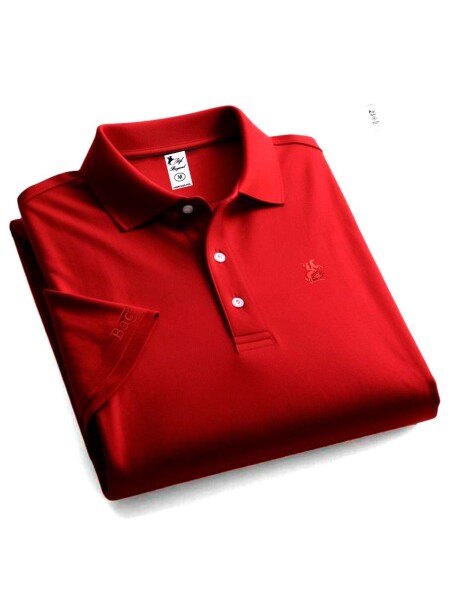 Remera tipo polo jersey Roja