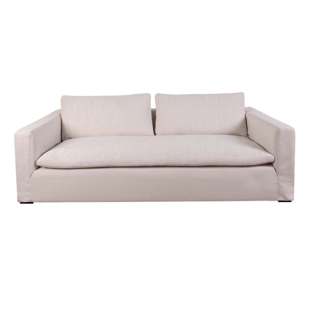 SOFÁ 3 CUERPOS TELA NATURAL-BEIGE NUNU NATURAL