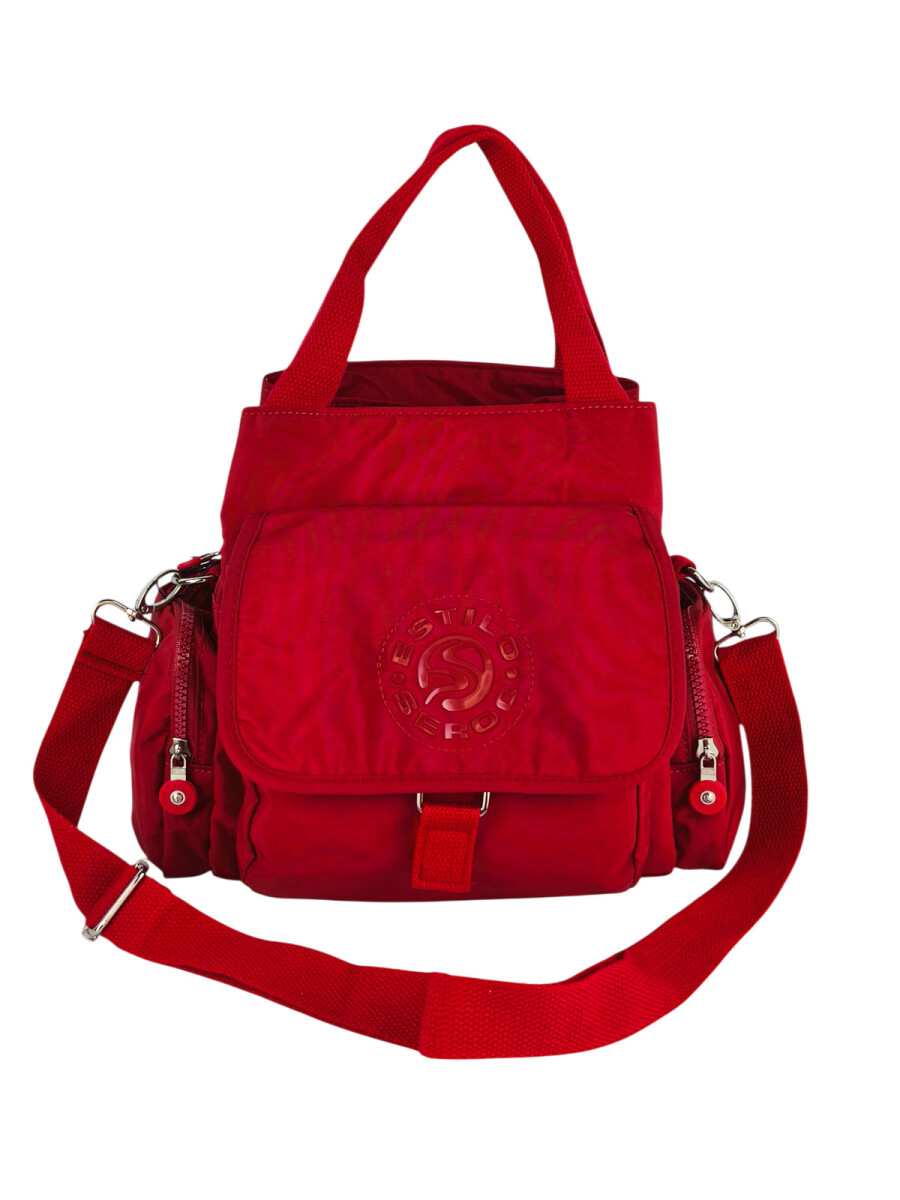 bolso morral doble fuelle - Rojo 