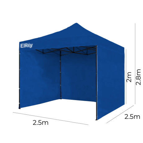 Gazebo 2.5x2.5mt Toldo Uv30 Impermeable + 3 Paredes Azul