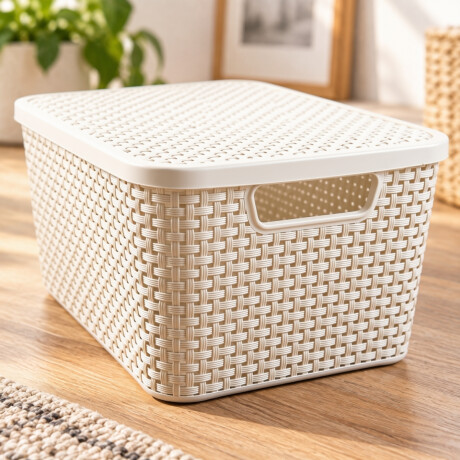 Caja ratán 20 lts BLANCO