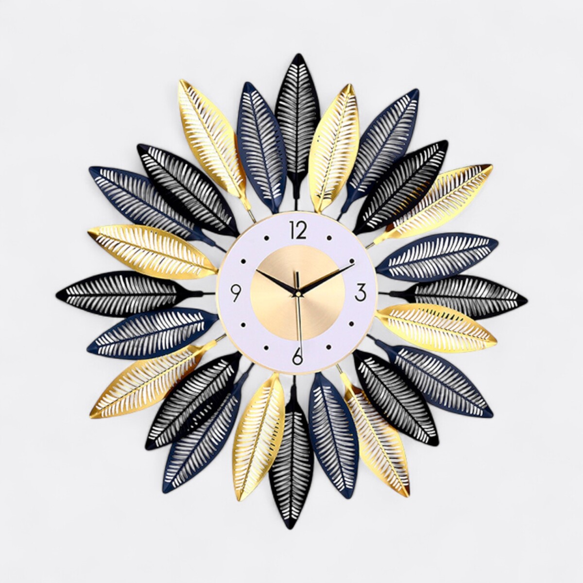 Reloj De Pared Flechas Negras Y Doradas 