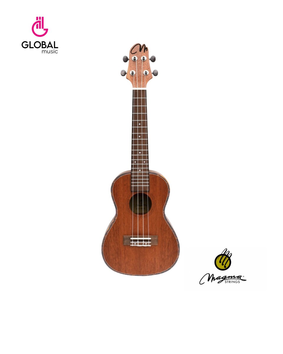 Ukelele Soprano Magma Caoba C/cenefa Boca Grabada Mks40 