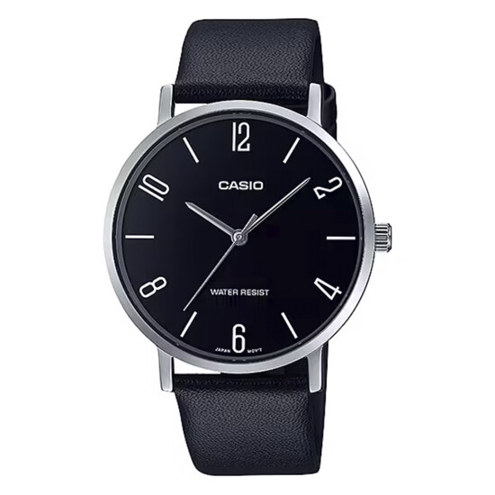 Reloj CASIO MTPVT01L-1B2UDF en Cuero Negro Esfera 46mm 0