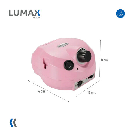 Torno Uñas Lumax 30000rpm Profesional Con Pedalera Rosado