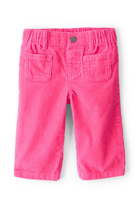 Set dos piezas, pantalón de pana rosa y buzo de algodón, diseño Fair Isle Sin color