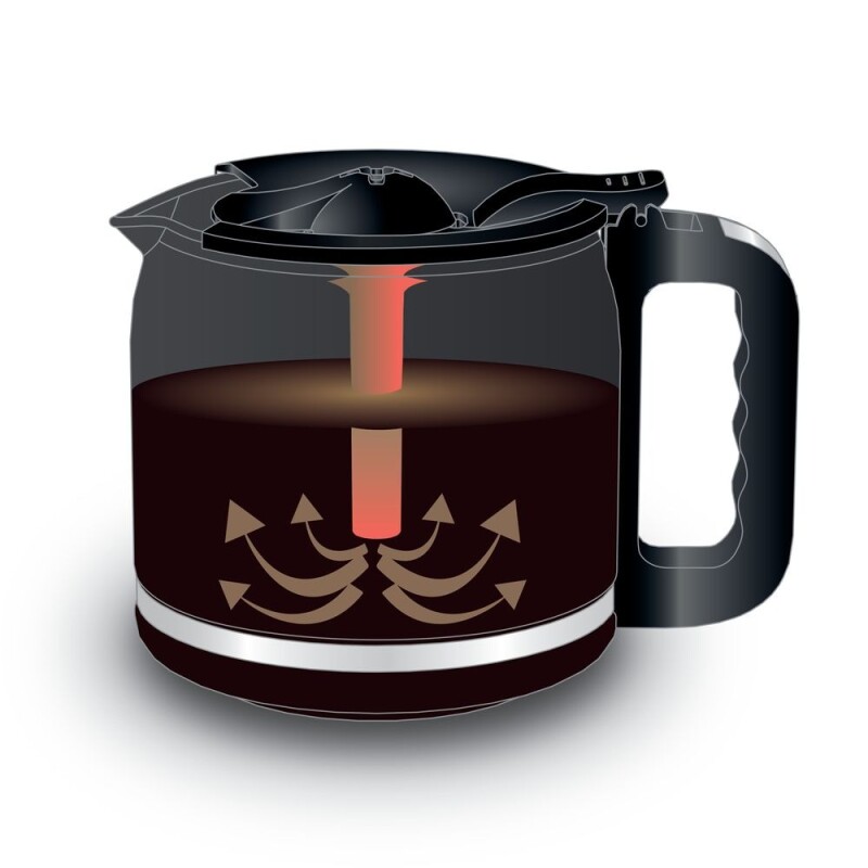 Cafetera de filtro digital Arno New Element | Con tubo mezclador de 1,8 Lts. Cafetera de filtro digital Arno New Element | Con tubo mezclador de 1,8 Lts.