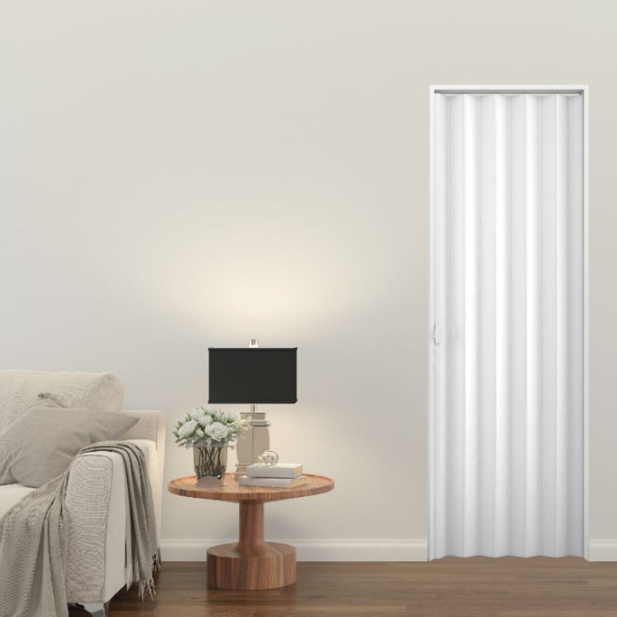 Puerta plegable PVC blanca 0,80x2,10m