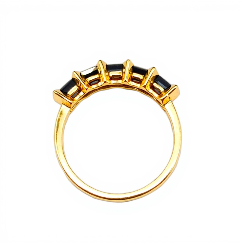 Anillo Vera-Oro 18k-Piedra Zafiro y Zirconia-AN9504 conpiedra