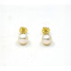 8 mm Caravanas en Oro 18 K Y Perlas De Cultivo 8 mm Caravanas en Oro 18 K Y Perlas De Cultivo