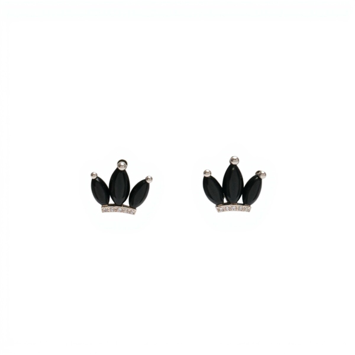 Caravanas Trilogy-Plata 925-Piedra ónix-CA3329 - conpiedra 