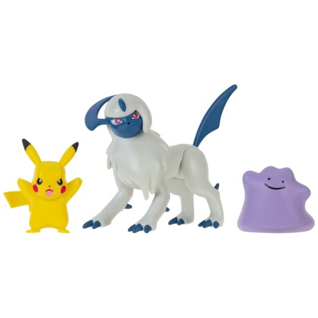 Set Figuras De Batalla X3 Pikachu + Absol + Ditto