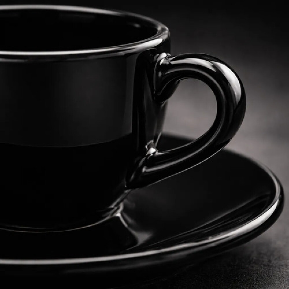 Taza cafe con Coup Black plato 75 ml OXFORD Taza cafe con Coup Black plato 75 ml OXFORD