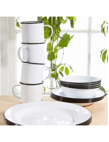 TAZA 360ML D9x8CM AC.VITRIFICADO BLANCO B/NEGRO CINSA TAZA 360ML D9x8CM AC.VITRIFICADO BLANCO B/NEGRO CINSA