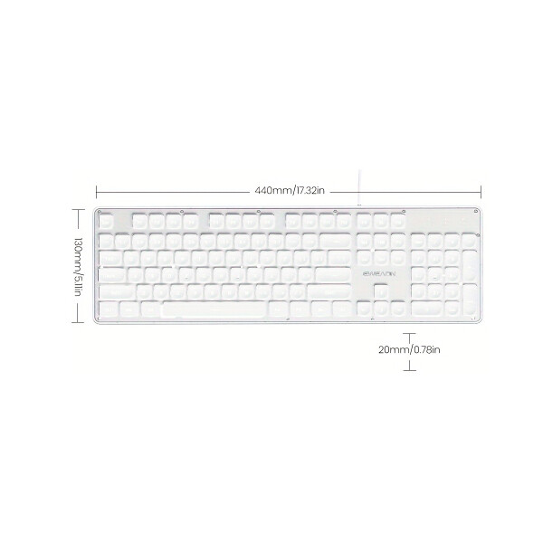 Teclado slim cableado con retroiluminación Teclado Slim Cableado Con Retroiluminación