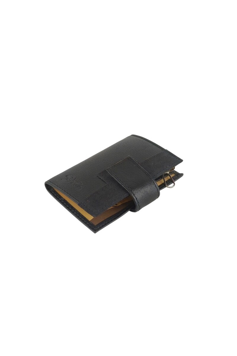 Porta llaves en cuero lo broche Negro 1