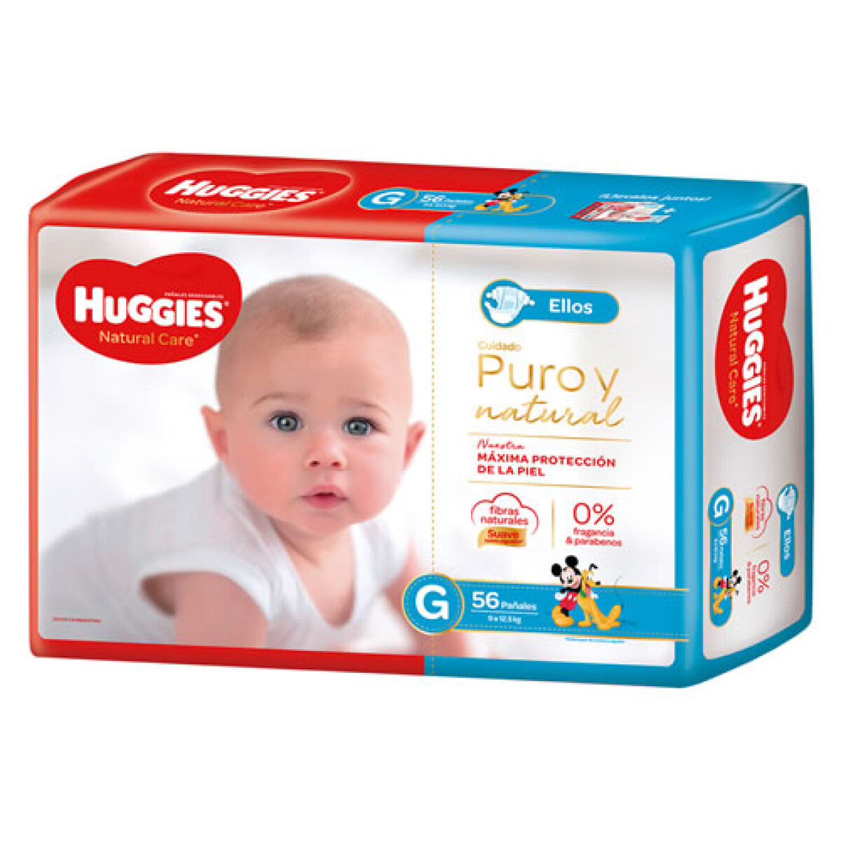 Huggies Natural Care Pañales G para Ellos x56
