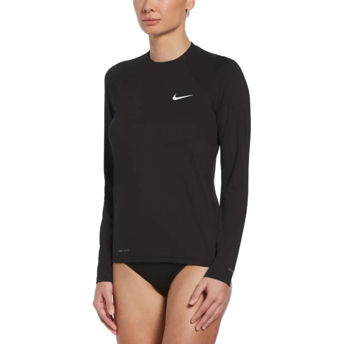 Remera Long Sleeve Hydroguard de Niña - Negro 