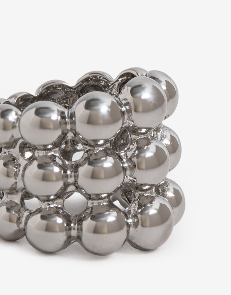 Anillos Medianos y Grandes Metal Anillos Medianos, Metal Balls - Plateado Rodio
