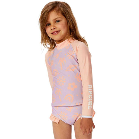 Lycra Rip Curl Low Tide Rash Lila