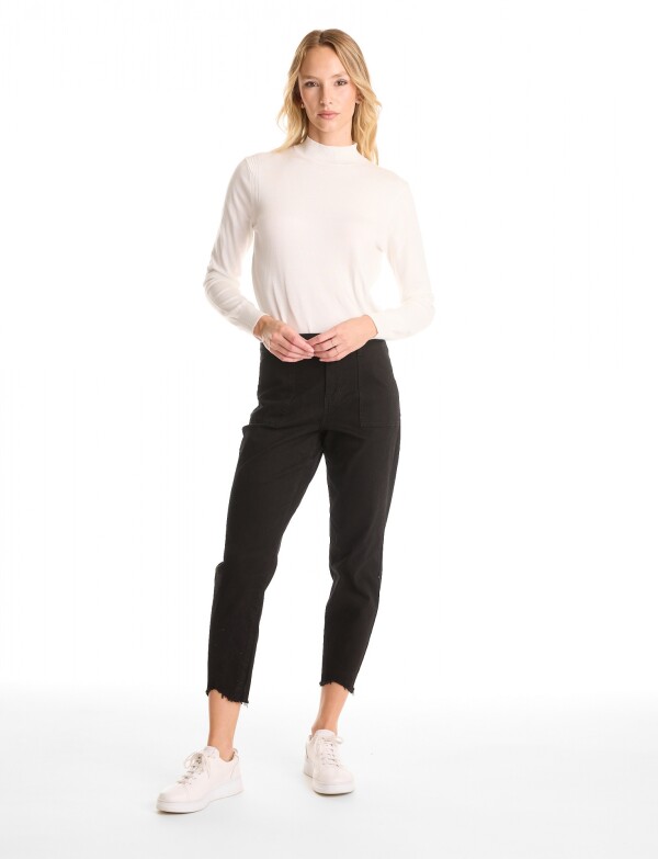 Pantalon Crop NEGRO