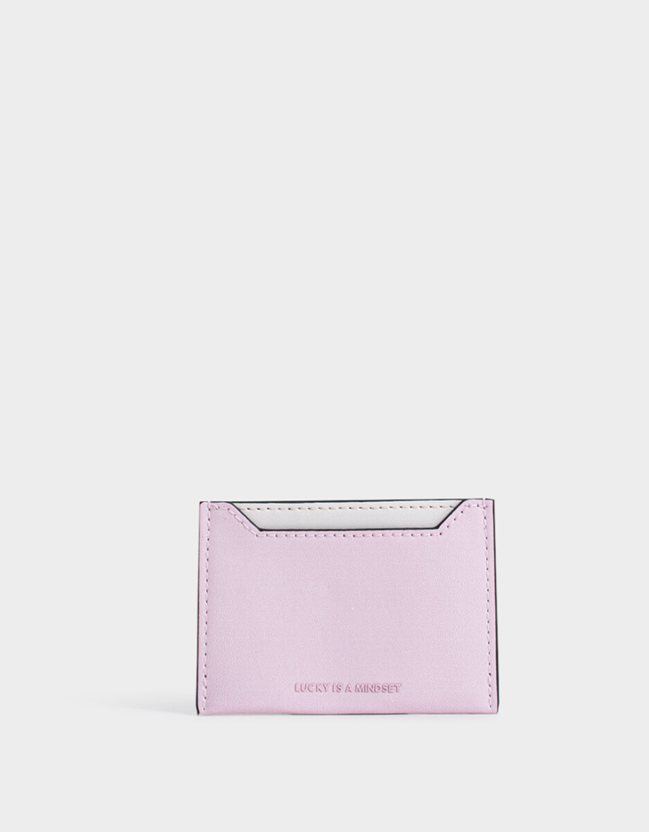 Tarjetero De Cuerina Rosa 