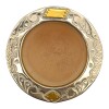 Mate Imperial labrado con apliques en bronce - ALPACA - 50 blancouniforme