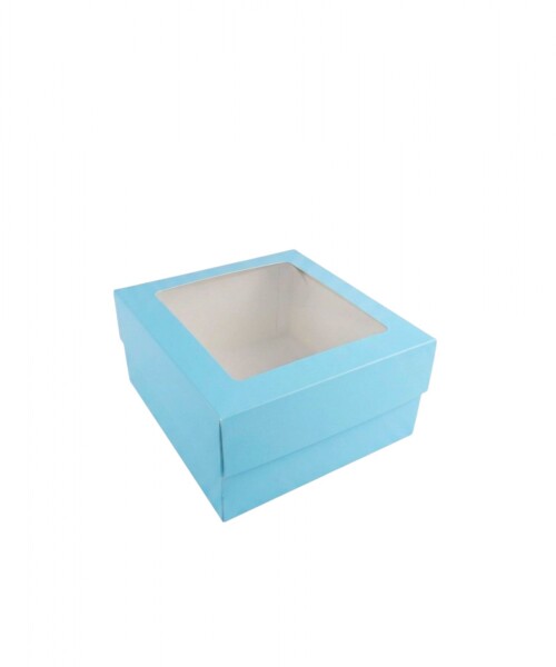Caja 20x20x9,5 c/visor. CELESTE