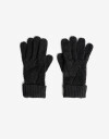 Guantes Tejidos Par De Guantes Con Punto Espigado - Negro
