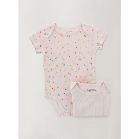 Set x 2 bodies m/c rib diseño Rosado