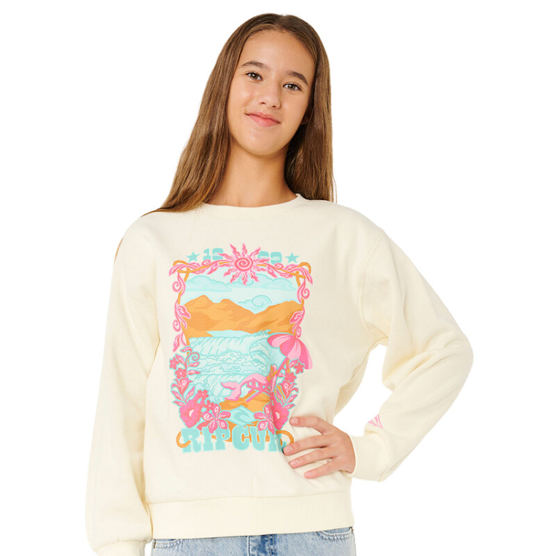 Buzo Rip Curl Sunshine Squad Crew Niña - Beige Buzo Rip Curl Sunshine Squad Crew Niña - Beige