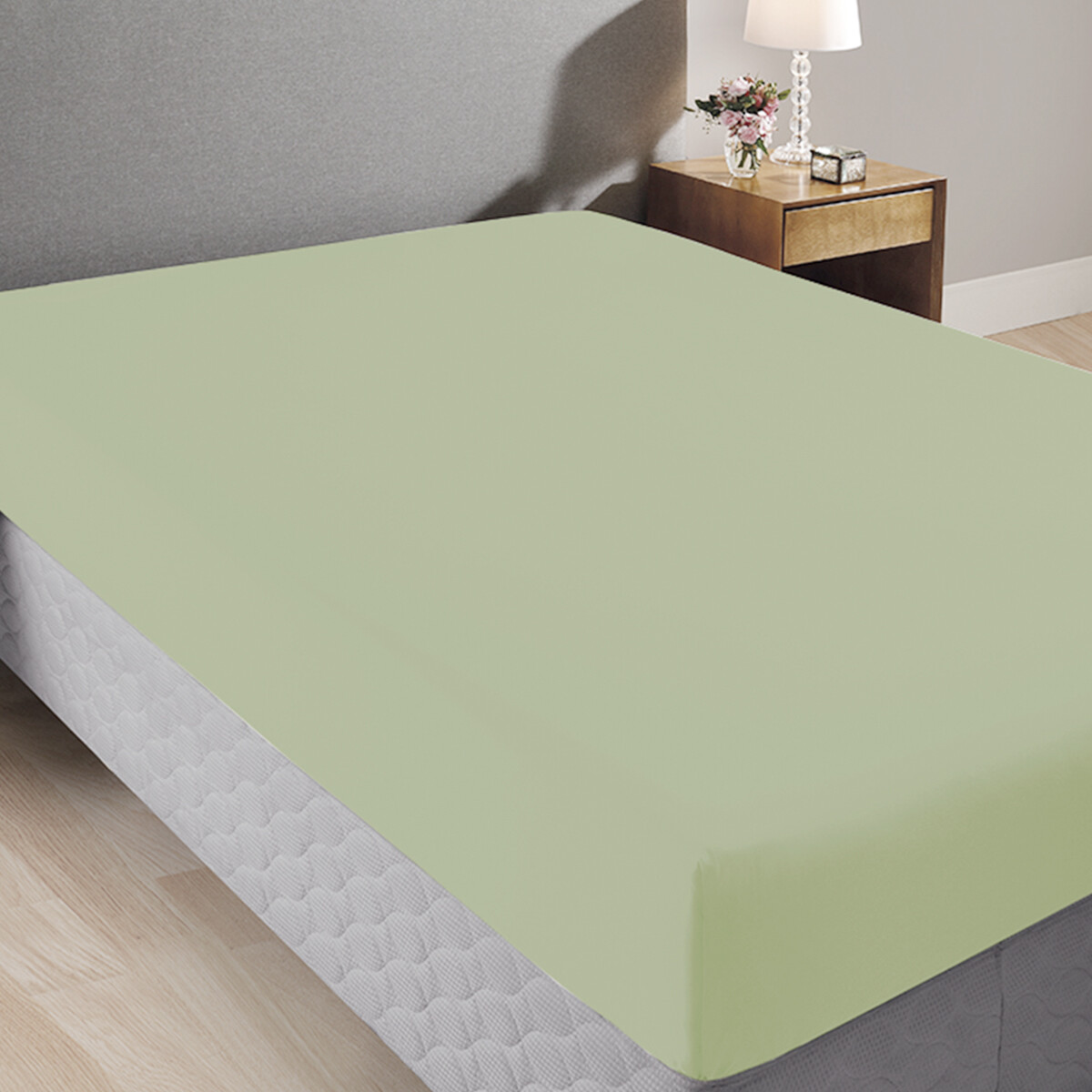 Sábana Ajustable 2 plazas Richmond House 100% Microfibra - VERDE 