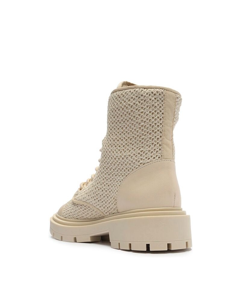 Bota Acordonada Casual Beige U