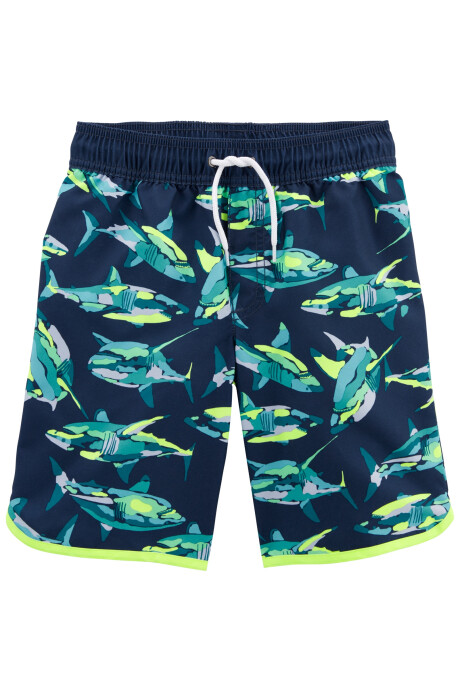 Short de baño con protección UPF 50+ diseño tiburón Sin color