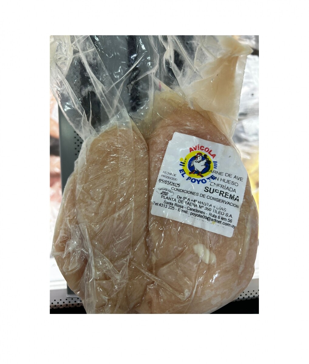 SUPREMA DE POLLO POYOTE AL PESO, SE FACTURA Y COBRA EN DOMICILIO SEGUN PESO $385 kg 